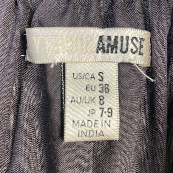 Amuse Society Estella Charcoal Grey Print Romper Size Small - Picture 6 of 14